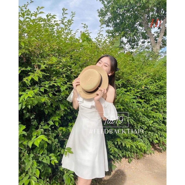 Váy bèo lệch vai tiểu thư H2V688