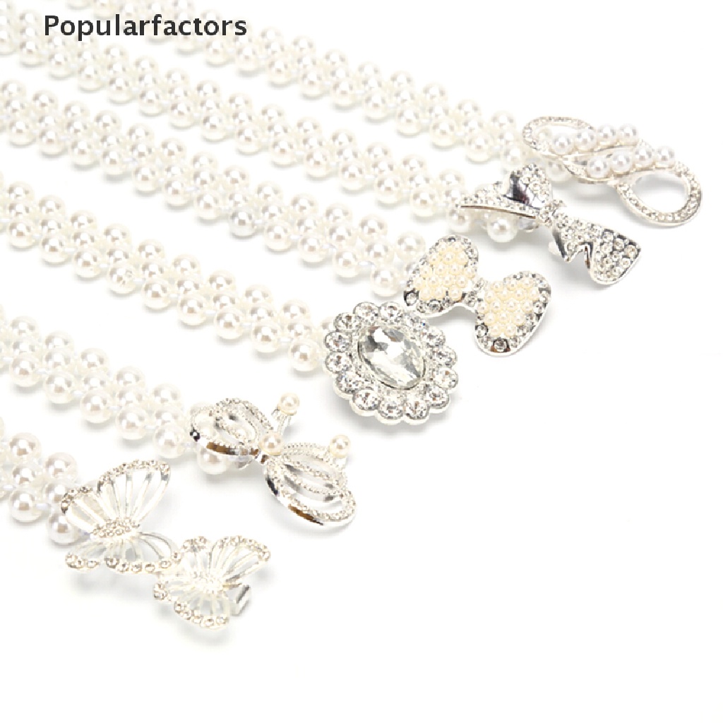 Thắt Lưng Co Giãn Đính Ngọc Trai Thanh Lịch Thời Trang Dành Cho Nữ