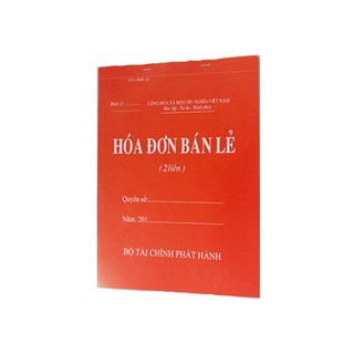 Hóa đơn bán lẻ 2 liên A5 loại dày 100 tờ/ quyển