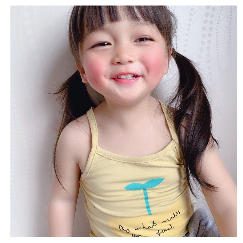 Áo Thun Cotton Không Tay Thời Trang Mùa Hè Phong Cách Hàn Quốc Cho Bé Gái 0-1-3-4 Tuổi