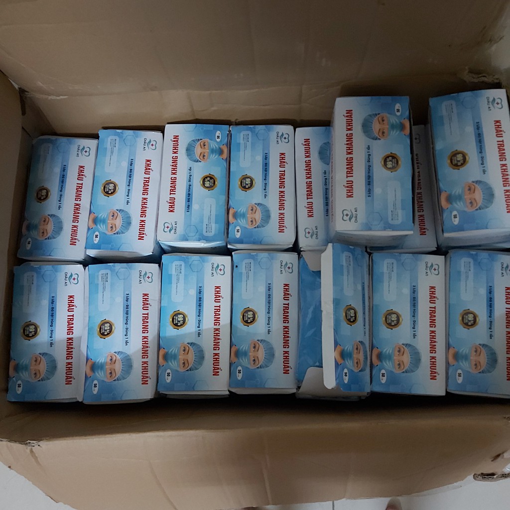 [Hàng Loại 1] Túi 10 Khẩu trang y tế kháng khuẩn cao cấp