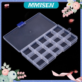 15 Grids Removable Plastic Storage Box Jewelry/Earring/Tools Container Case