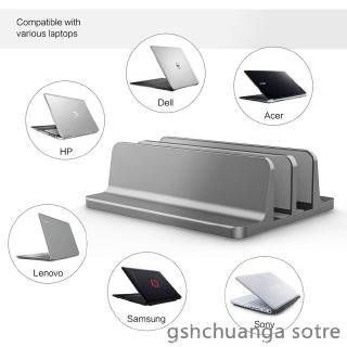 Vertical Laptop Stand Double Desktop Stand Holder with Adjustable Dock 