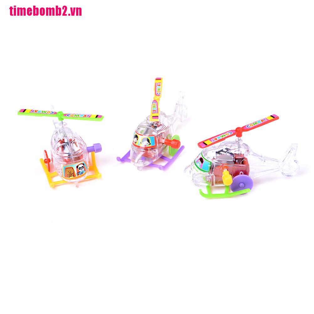 (Hàng Mới Về) Set 2 Máy Bay Trực Thăng Mini Sử Dụng Dây Cót Dễ Thương Cho Trẻ Em