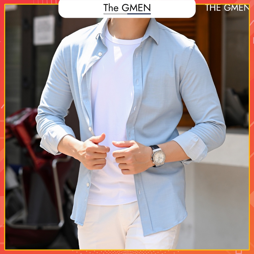 Áo sơ mi nam dài Curtis Shirt chất liệu mềm mịn, thấm hút mồ hôi tốt GM THE GMEN ELEGANT EST 2017