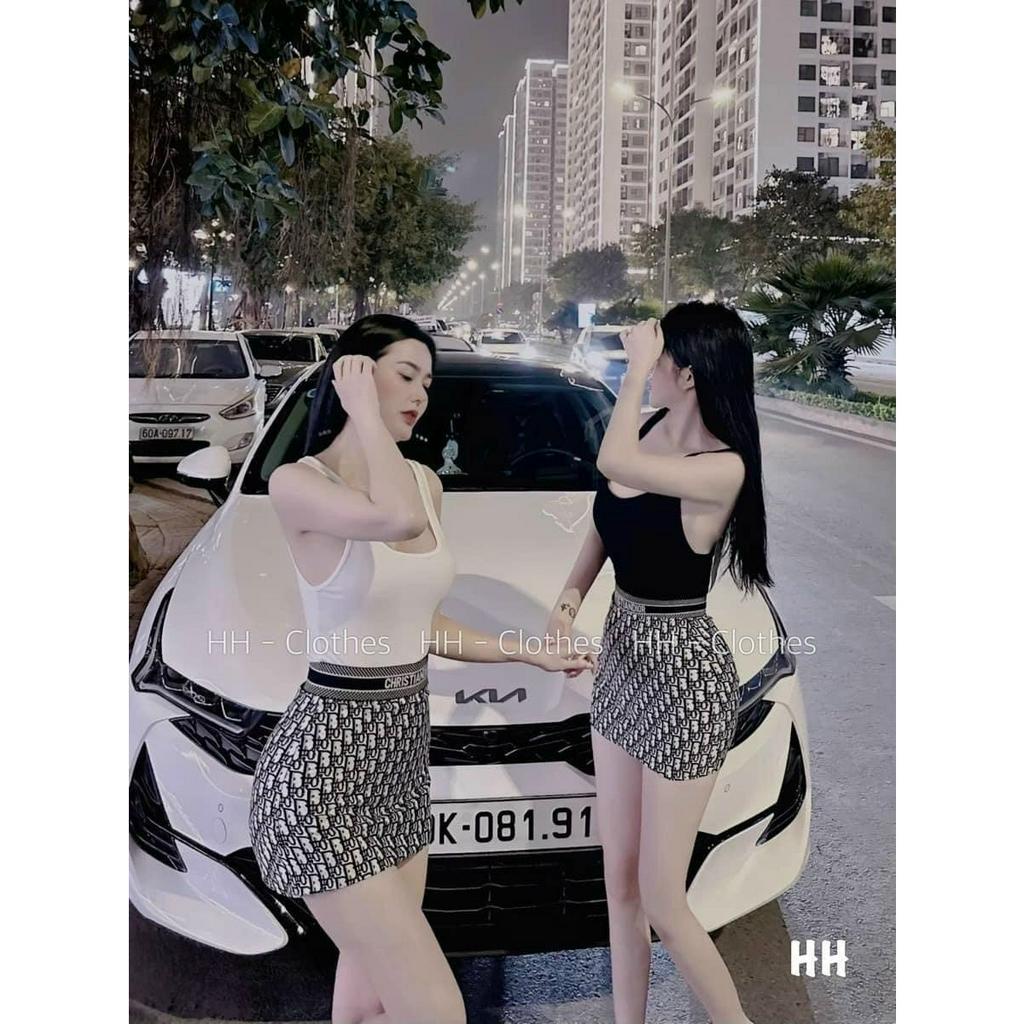 Set đồ nữ đi chơi sexy, set chân váy ôm dáng kèm áo 2 dây cực xinh tôn dáng chuẩn