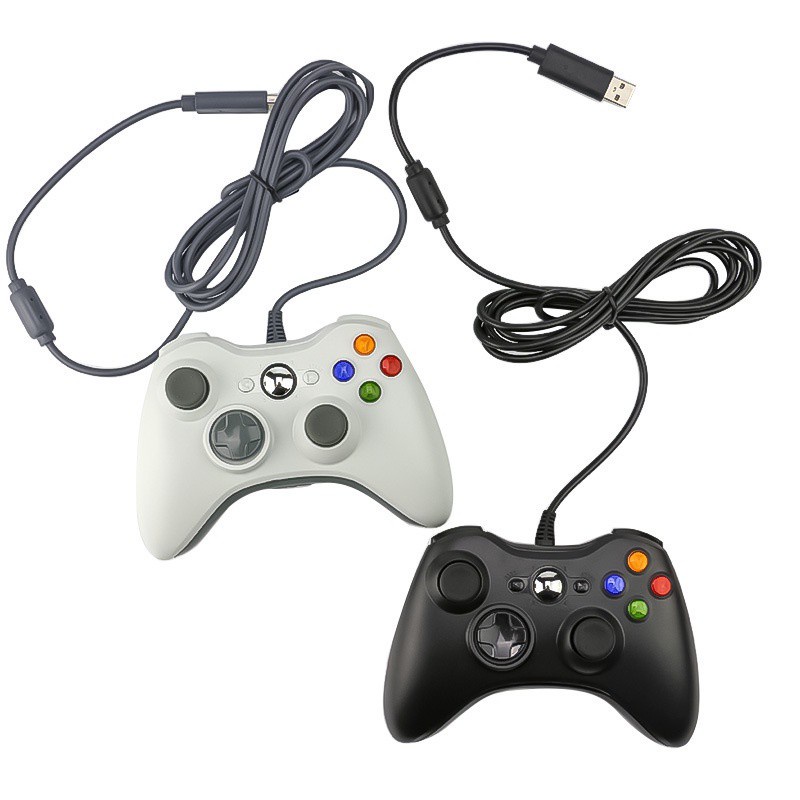 Mới về Bộ điều khiển có dây Microsoft Xbox 360 Chính hãng Màu đen / Trắng Hỗ trợ Xbox 360 Bảng điều khiển Windows Hệ thống PC Máy tính xách tay