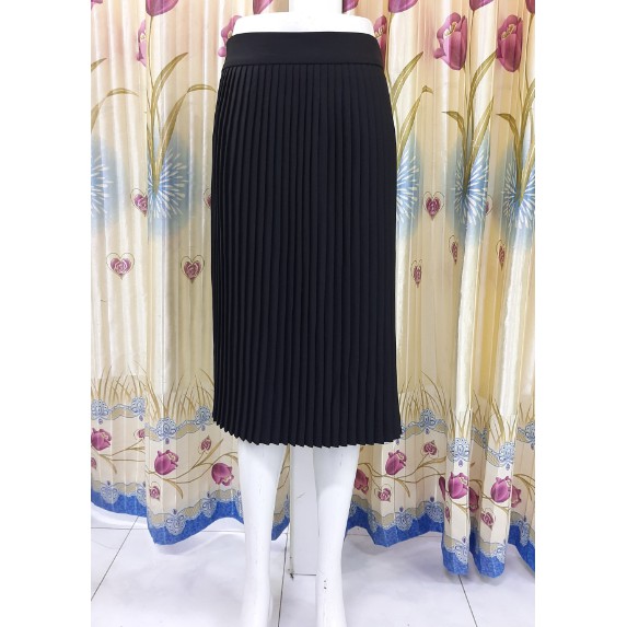 Chân Váy Xếp Ly Dáng dài qua gối LINH CHI dáng Xuông form cực chuẩn đẹp dài 65cm vải cát len RŨ ĐẸP MỀM MỊN | BigBuy360 - bigbuy360.vn