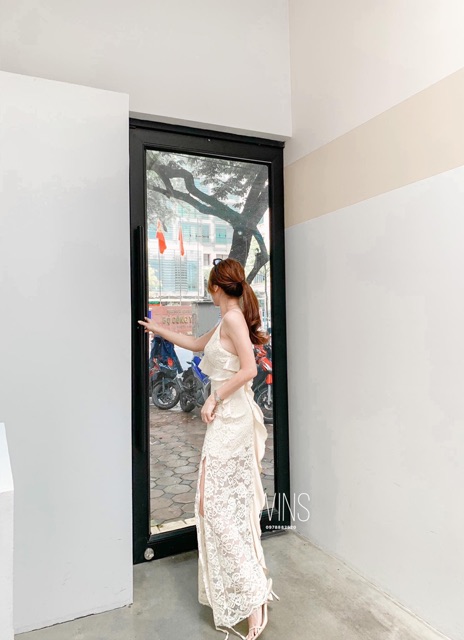 Váy maxi ren 2s xẻ chân 1297