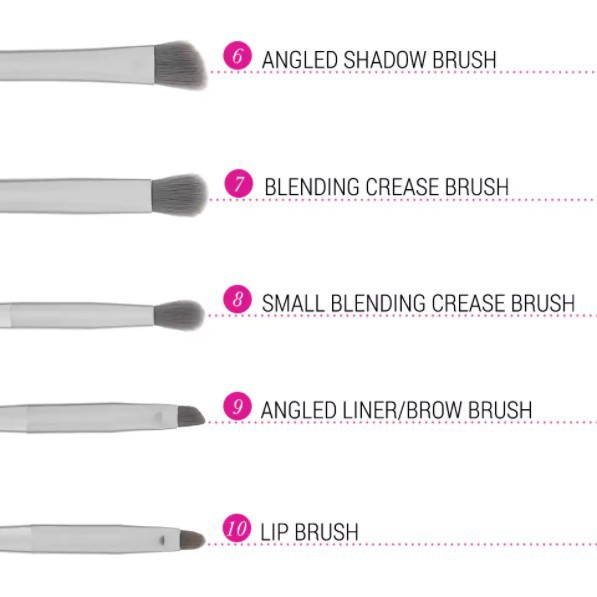 chính hãng Bộ cọ BH Cosmetics Smoke ‘n Mirrors - 10 Piece Metalized Brush Set