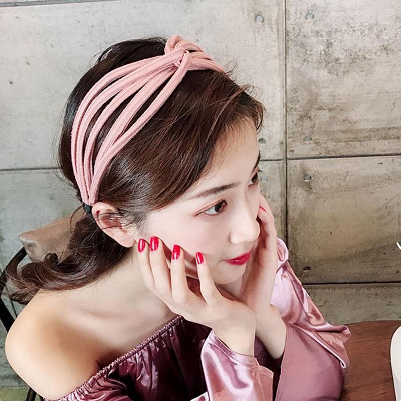 ### Băng Đô Cài Tóc Đính Nút Thời Trang Cho Nữ