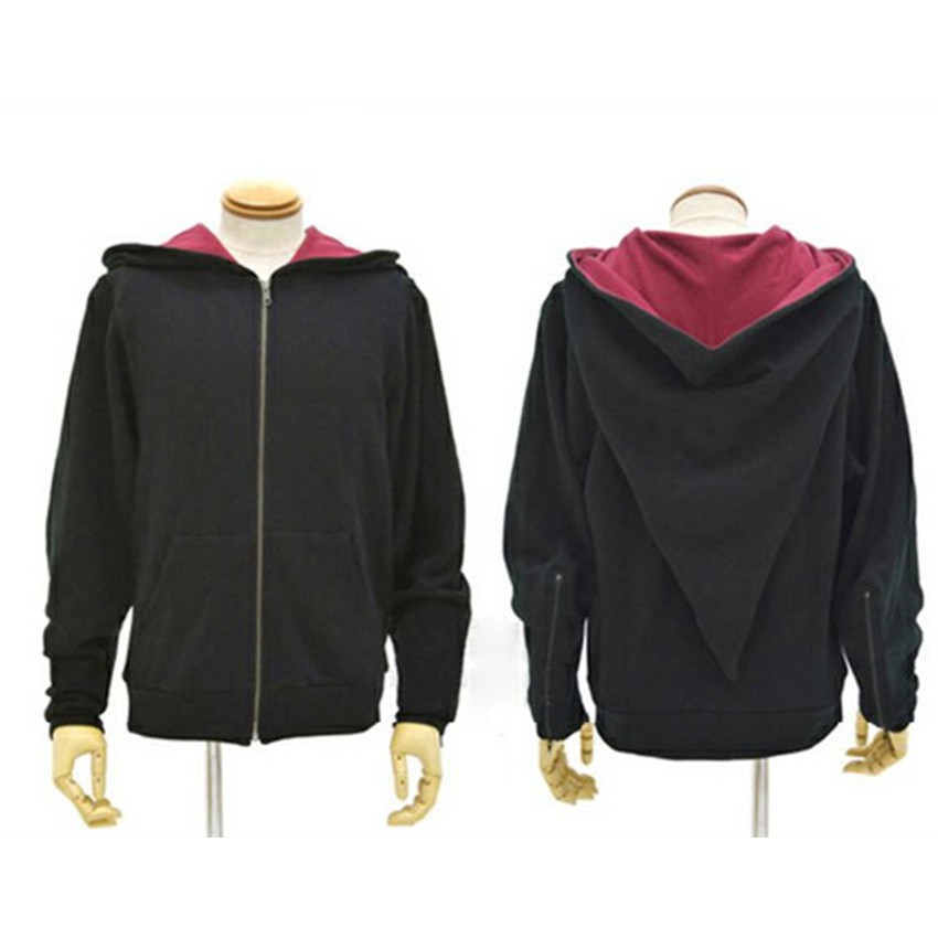 Áo khoác đen có nón trùm đầu in hình phù thủy | BigBuy360 - bigbuy360.vn