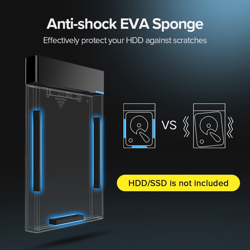 Vỏ ổ cứng HDD SATA 2.5 inch 6TB cổng type-C chất lượng cao | BigBuy360 - bigbuy360.vn