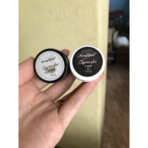 Gel Xi Măng, Gel Vẽ Nổi Đen,trắng,trang Trí Móng Hũ 5g