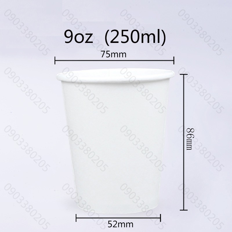 Ly giấy 9oz-250ml cốc giấy  50 cái