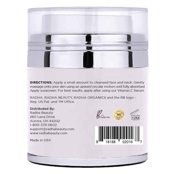 [Date 02/2025]Kem dưỡng ẩm chống lão hoá Radha Beauty Retinol Moisturizer Miracle Cream 50ml USA