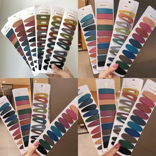 Set 10 Kẹp Tóc Acrylic Nhiều Màu Sắc