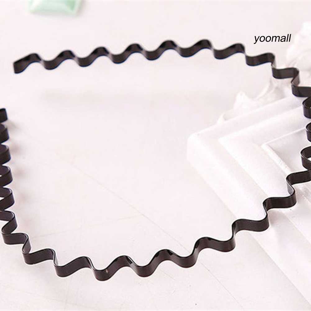 [Hàng mới về] Băng Đô Thiết Kế Gợn Sóng Bằng Sắt Thời Trang Cho Nam Nữ