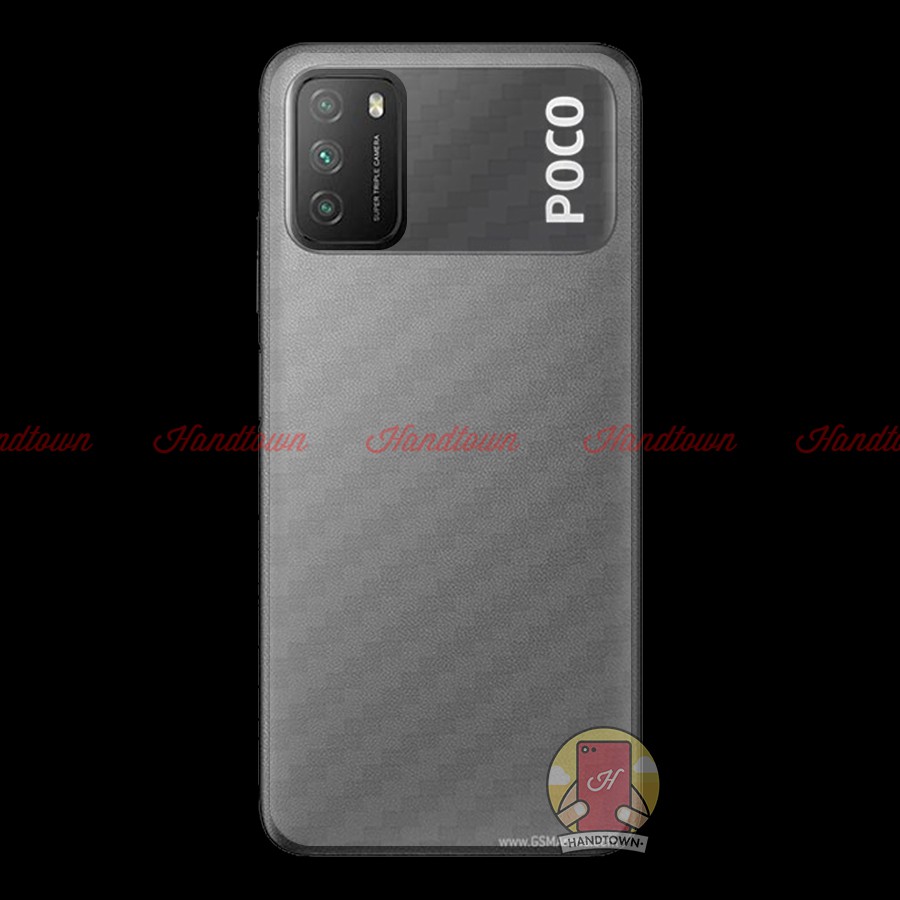 Miếng Dán Lưng Cacbon Xiaomi Poco M3 pocoM3 Không Full Viền Bảo Vệ Mặt Lưng Máy Khỏi Bụi Bẩn Chống Trầy Xước Va Đập