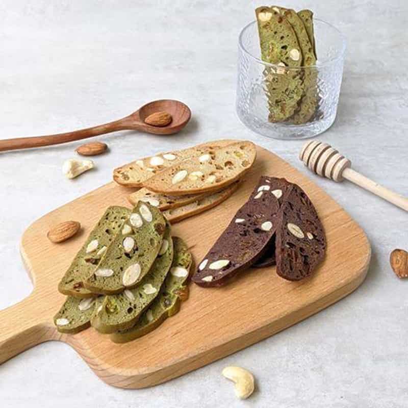Bánh Biscotti Nguyên Cám Ngũ Cốc Ăn Kiêng Ít Calo Không Đường