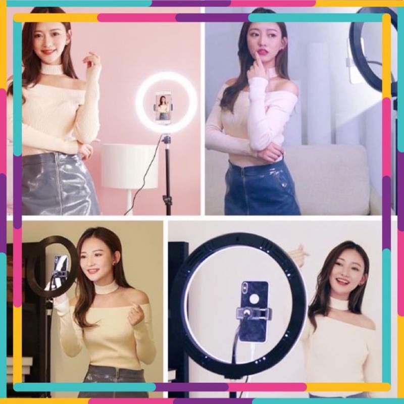 Đèn livestream bán hàng, hỗ trợ Makeup, trang điểm {kèm chân đế 2m1}