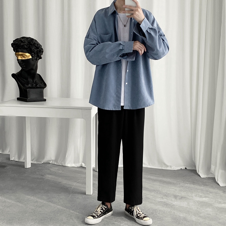 Áo Sơ Mi Form Rộng Phong Cách Hàn Quốc Cho Nam | BigBuy360 - bigbuy360.vn