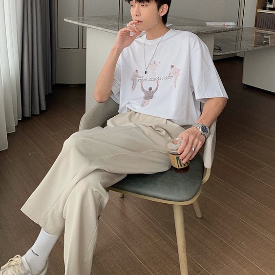 Quần dài ống suông rộng thời trang thanh lịch dành cho nam