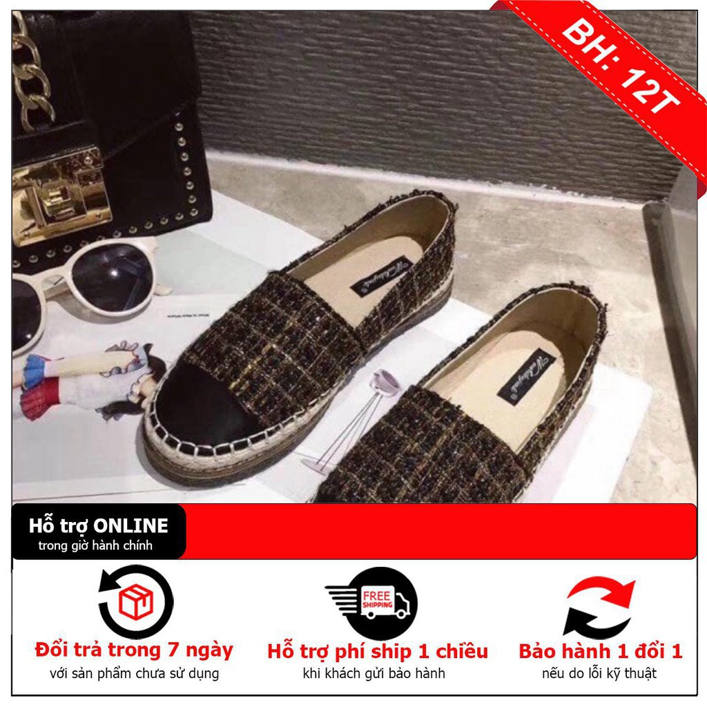 Giày Slipon Chất Liệu vải kim tuyến