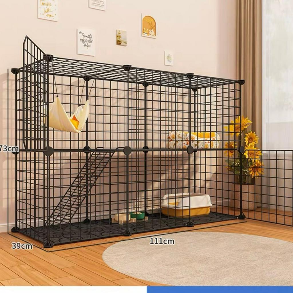 Tấm Ghép Chuồng Quây Cho Chó Mèo Thú Cưng, Chuồng Lồng Chó Mèo Lắp Ghép  - Tặng Kèm Chốt