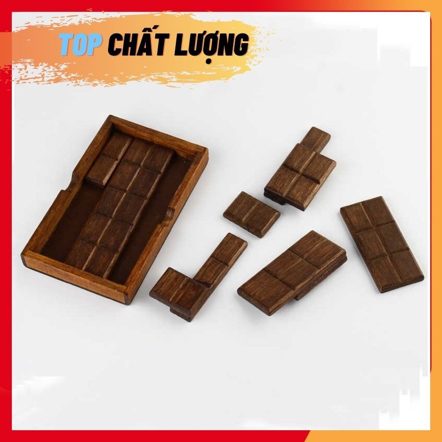 Đồ chơi xếp hình gỗ màu Socola lắp ráp Ma Thuật - Hộp lắp ghép Socola Magic - Wooden Puzzle - Giải đố gỗ Wood puzzle IQ