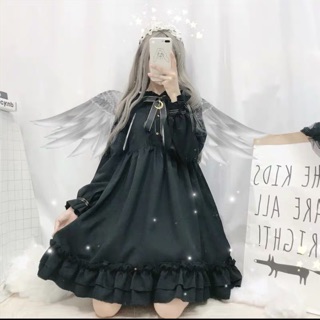 Váy lolita đen huyền bí ( có sẵn duy nhất 1c )