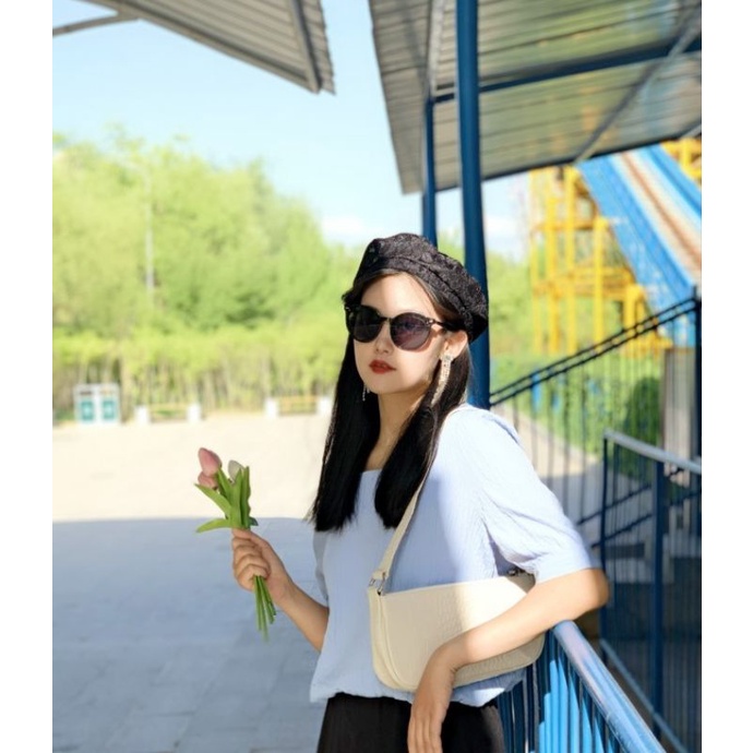 Mũ beret nữ phối ren, mũ nồi hè thu thời trang Hàn Quốc CÓ SẴN