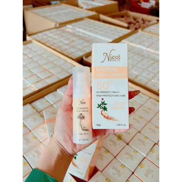 Kem Chống Nắng Rễ Sâm Nicos 30g
