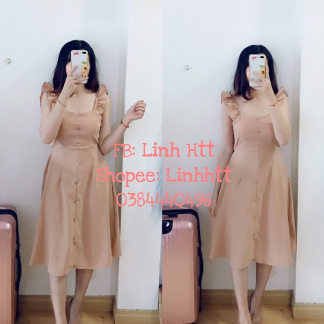 Đầm dây bèo lưng chun