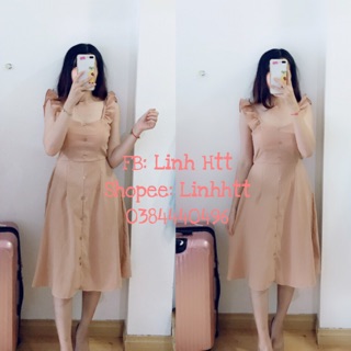 Đầm dây bèo lưng chun