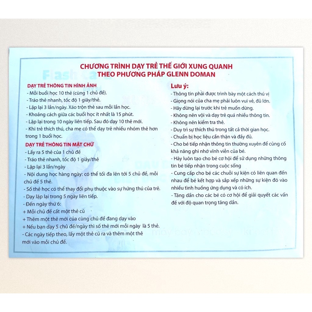 Thẻ Flashcard A5 Bộ thẻ học thông minh 14 chủ để song ngữ dày đẹp dạy bé theo phương pháp Glenn Doman