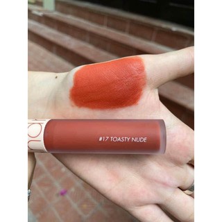 (CAM KẾT AUTH, TEM HIDDEN TAG) Son Kem Lì Romand Zero Velvet Tint màu 17 Toasty Nude