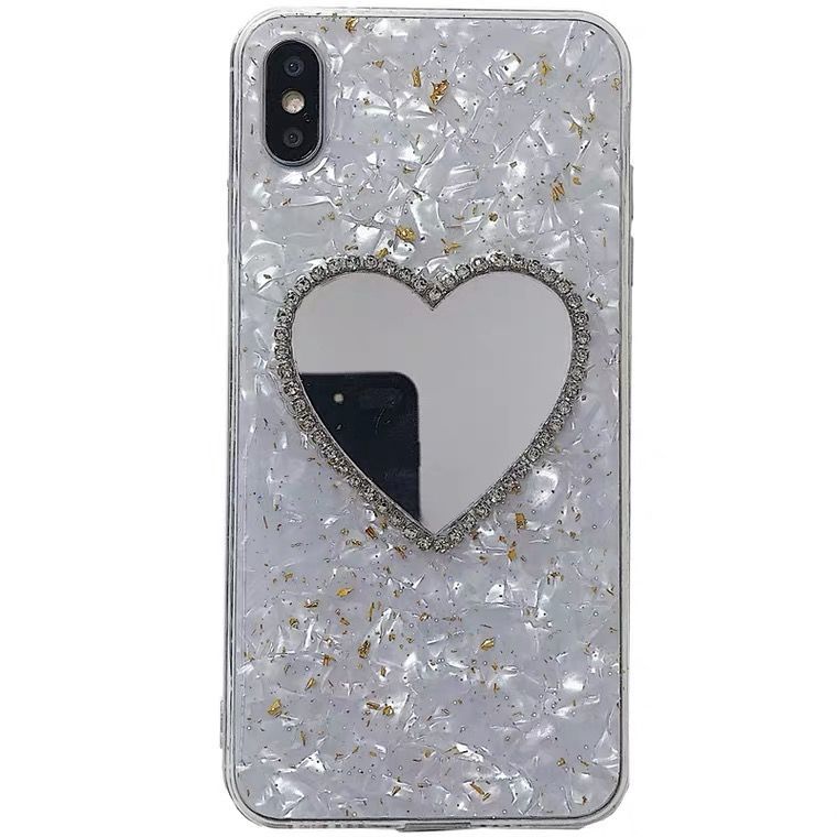 Love mirror iPhone 12 mini 11 pro XR Xs Max X 8 7 6 6s plus se 2020 mobile phone case Apple full gold foil makeup case