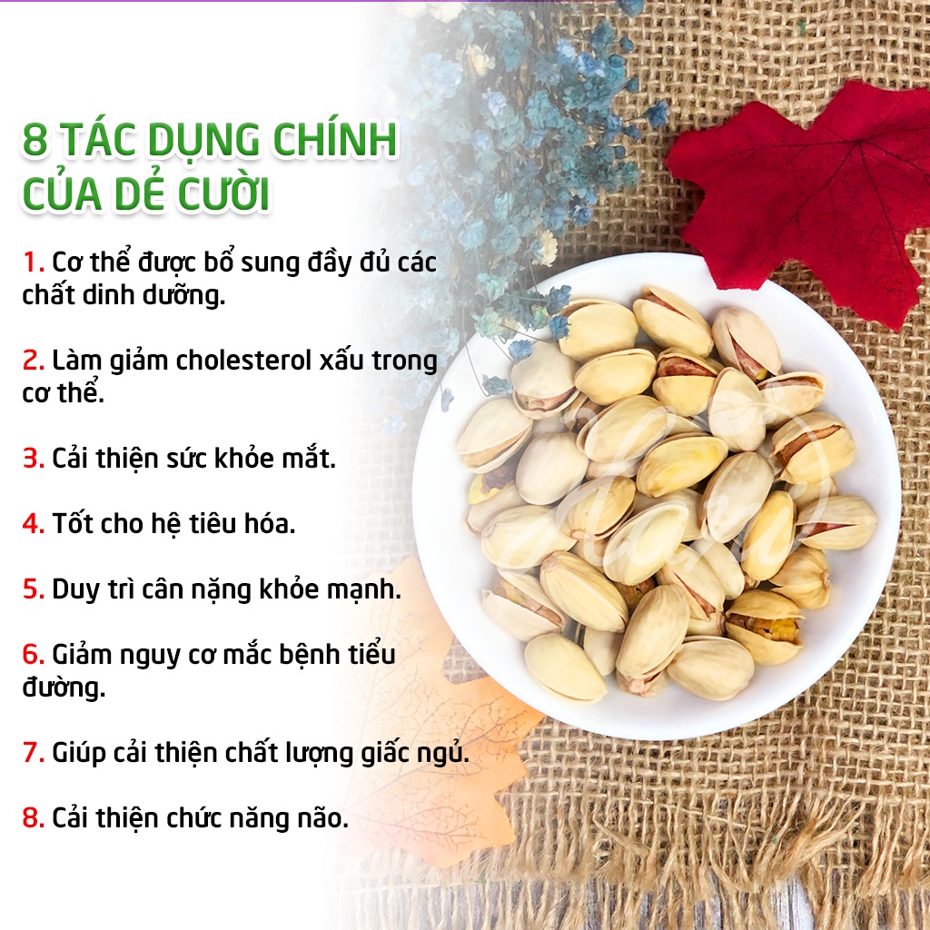 500g Hạt Dẻ Cười Không Tẩy Trắng Chuẩn Mỹ Thơm Ngon  ✔️ HANI FOOD