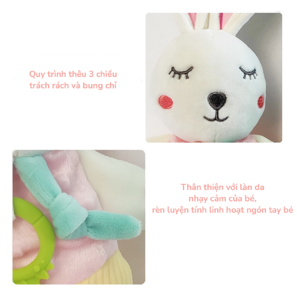 Gấu Bông Thú Nhồi Bông Cho Bé Sơ Sinh Giúp Bé Chơi Vui Hơn Chất Liệu Bông Tự Nhiên Mềm Mịn Không Gây Kích Ứng Da Bé