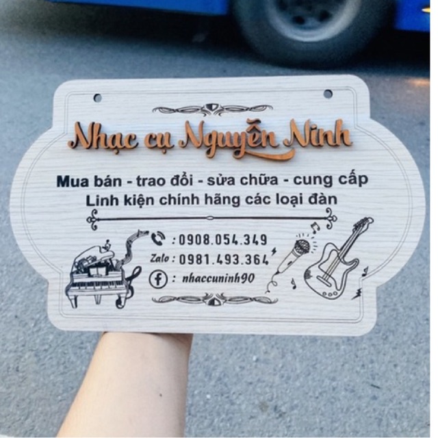 Bảng hiệu quảng cáo, bảng shop online bằng gỗ phù hợp để livestream, chụp hình sản phẩm kích thước nhỏ
