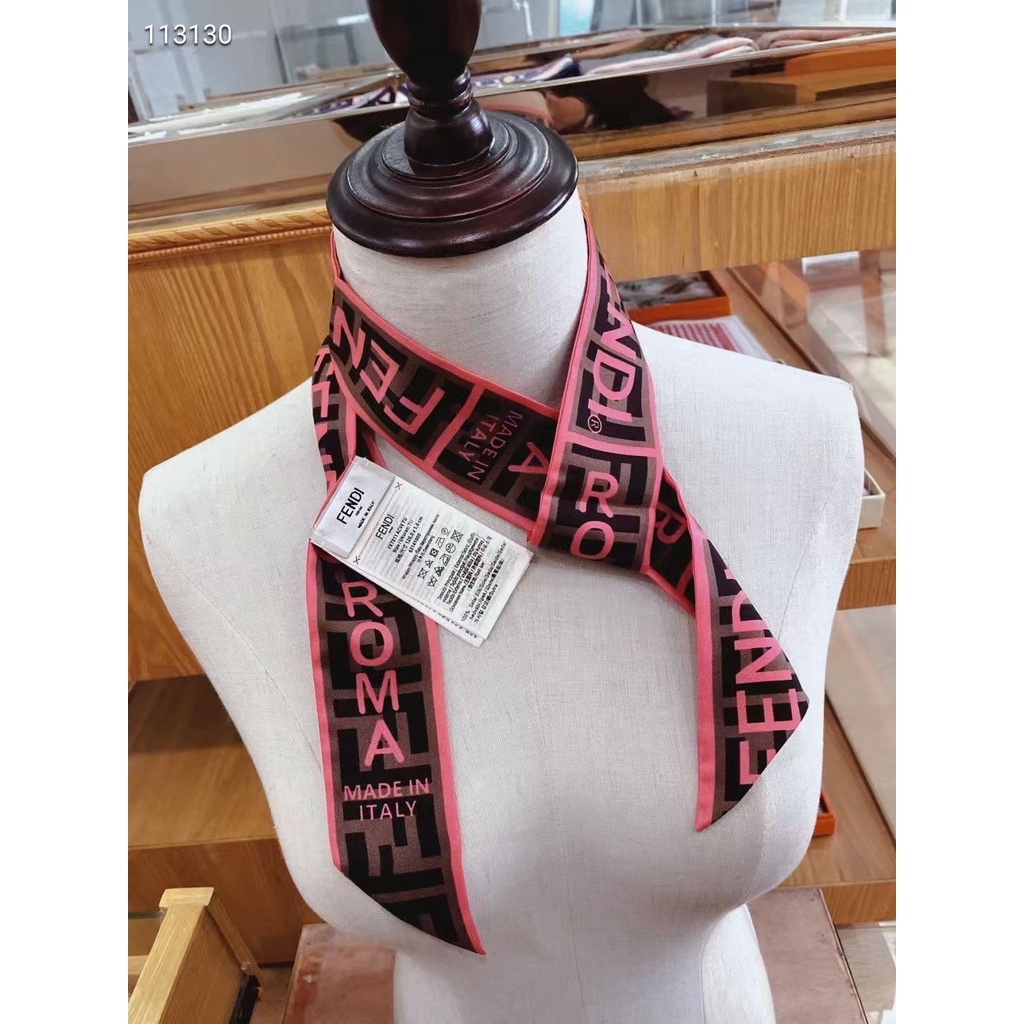 Khăn Quàng Cổ / Khăn Quàng Cổ / Túi Xách Bằng Lụa In Chữ FF Thời Trang 2022 Cho Nữ