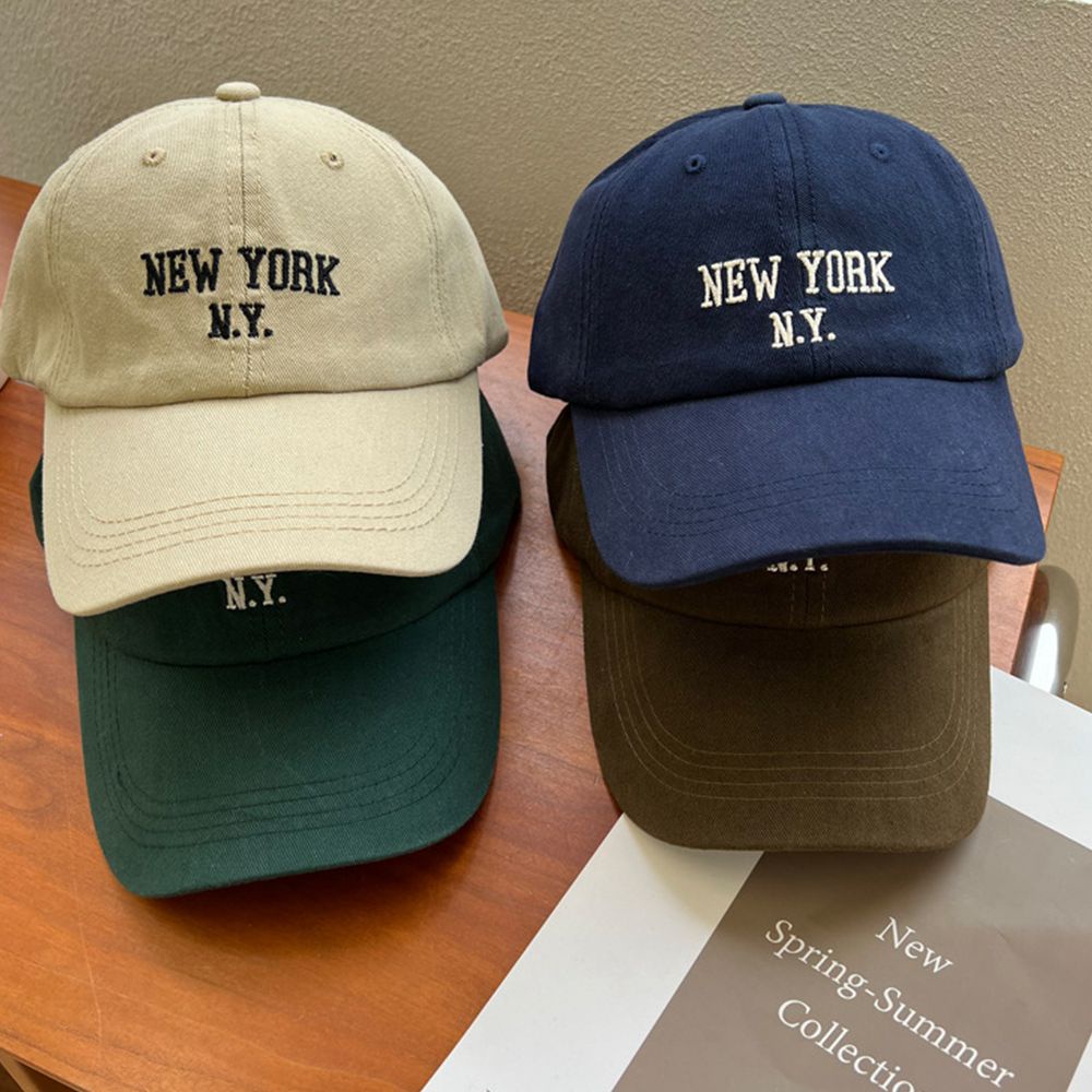 Mũ lưỡi trai mềm thêu chữ cái phong cách hip hop đường phố Hàn Quốc cho nam và nữ