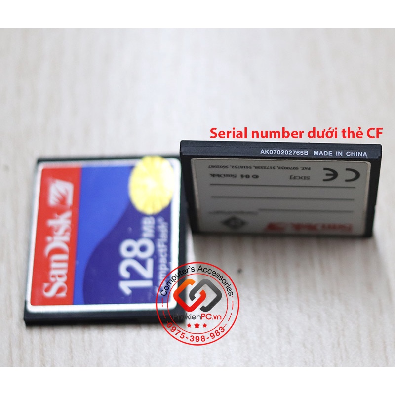 Thẻ nhớ CF Card SanDisk 64mb 128mb 256mb 512mb 1gb 2gb 4gb chính hãng cho CNC, PLC, cơ khí chính xác