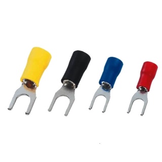 Đầu cos chĩa đầu cos y, đầu cos phủ nhựa, bọc nhựa etek sv 5.5-5 - đỏ, vàng, xanh, đen - combo 100 cái