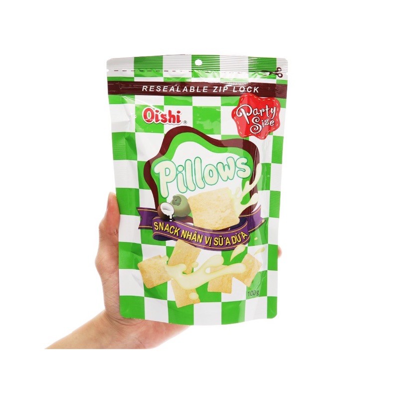 Snack Nhân Vị Sữa Dừa Pillows 100gr