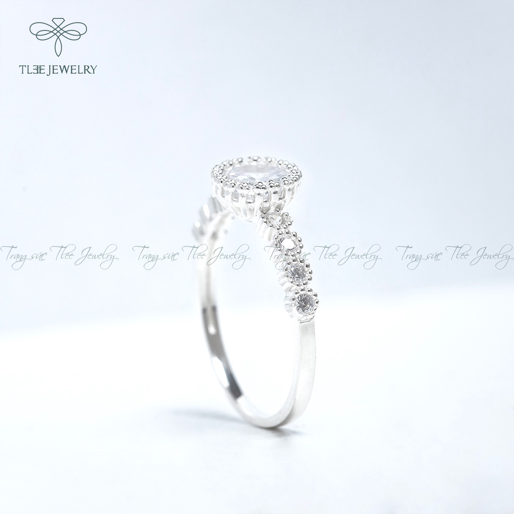 Nhẫn bạc nữ TLEE Grace Prince lấp lánh xinh xắn NCJ A0102