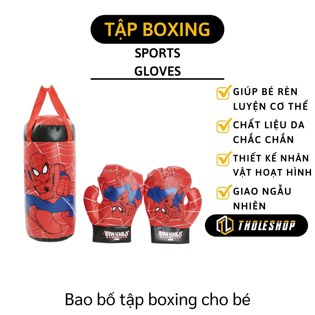 Đồ Chơi Boxing - Bao Bố, Găng Tay Đâm Bốc Họa Tiết Hoạt Hình Cho Bé Tập Thể Dục 4584