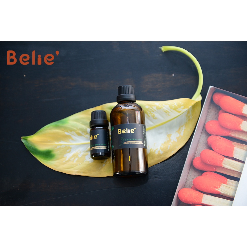 Tinh Dầu Bạch đàn chanh 10ml Belie' làm mỹ phẩm, xông thơm, thư giãn, giảm stress, khử mùi hôi phòng