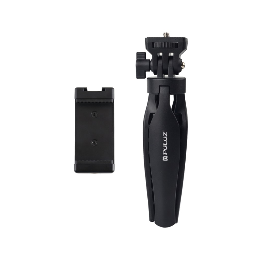 PULUZ Desk Plastic Tripod Mount with Phone Clamp &amp;amp; Adjusting Tripod Head for Smartphones (Black) TRUING